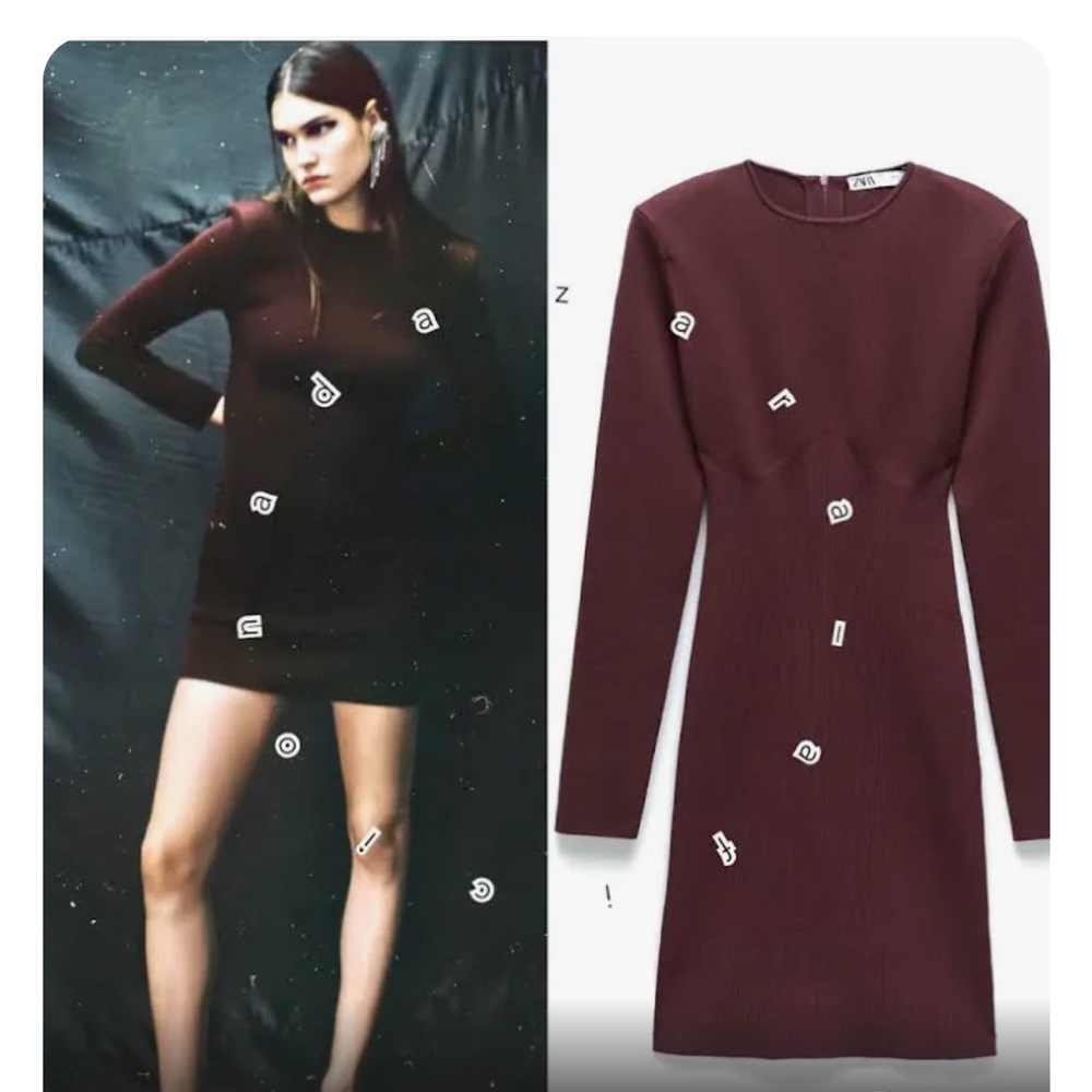 Zara NWT Knit Tailored Dress